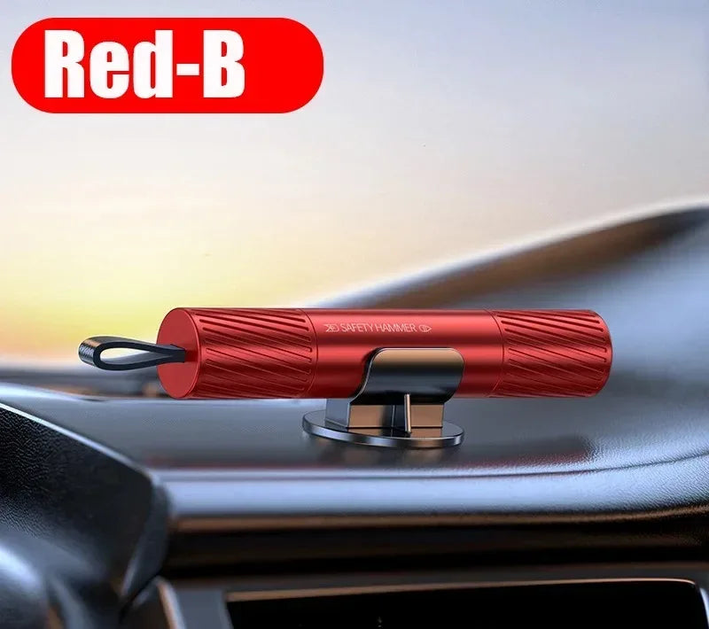 Aluminum Alloy Car Safety Rescue Hammer Automatic Seat Belt Cutter Window Breaker Emergency Rescue Tool - Urbizia