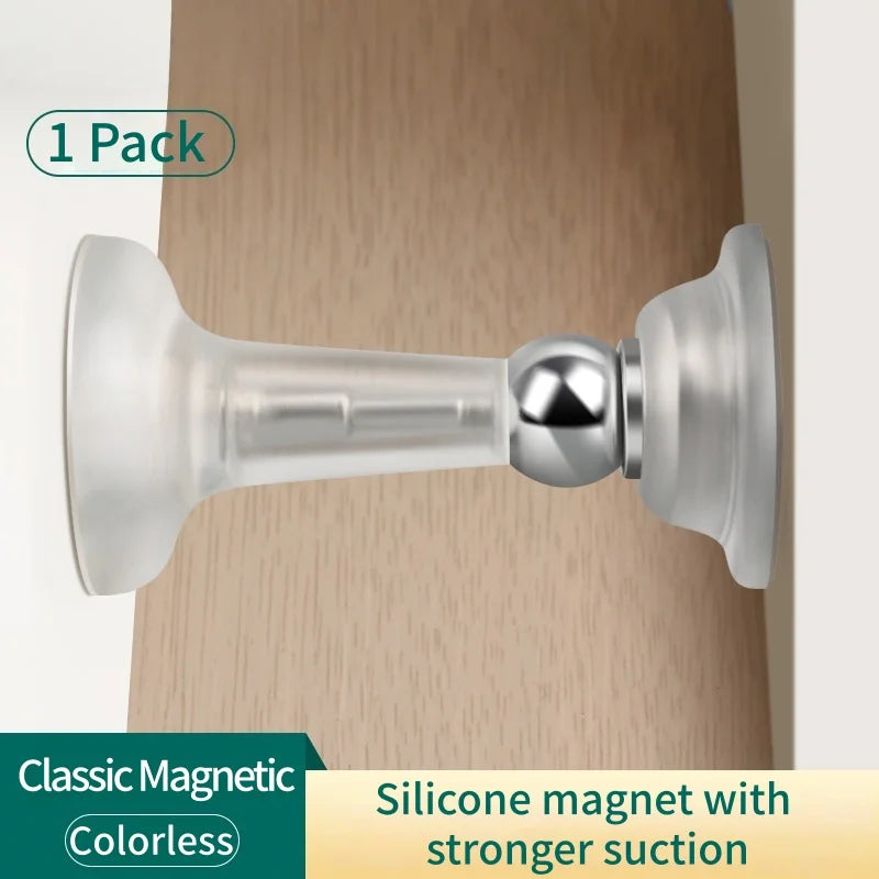 No-Drill Door Stopper for Room Bedroom Door Fixed Wall Protection Anti-Collision Household Silicone Strong Suction Floor Stopper