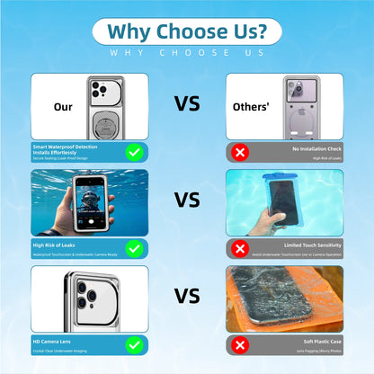 Waterproof phone case, suitable for 6.9-inch models, for outdoor swimming and diving, can be used underwater up to 15 meters