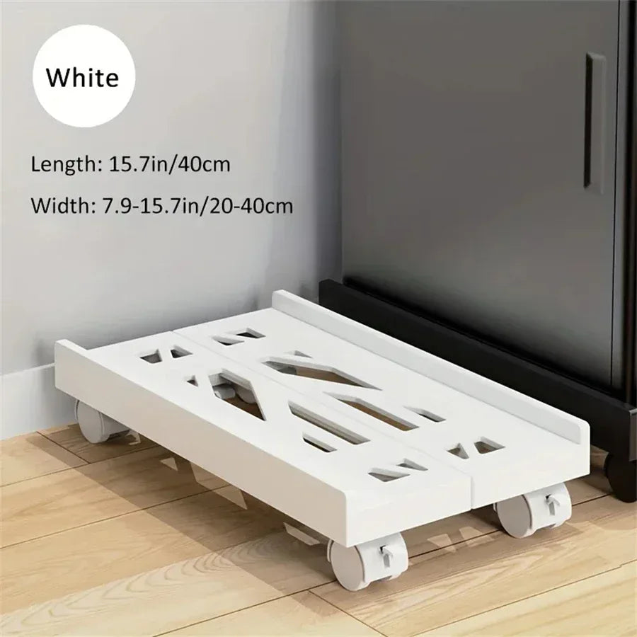 Adjustable Mobile PC Tower Stand with Wheels under Desk CPU Holder Adjustable Stable Mobile Computer Host Stand for Home Office - Urbizia