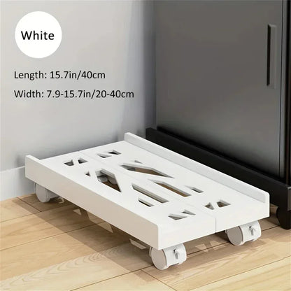 Adjustable Mobile PC Tower Stand with Wheels under Desk CPU Holder Adjustable Stable Mobile Computer Host Stand for Home Office - Urbizia