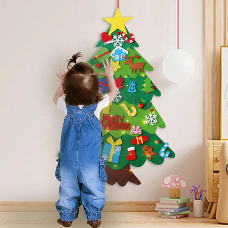 Felt Christmas Tree for Kids 3.2ft My First Christmas Tree for Toddlers 34 Ornaments Wall Hanging DIY Christmas Tree  Gifts