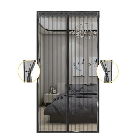 Heavy Duty Magnetic Screen Door Curtain – Hands-Free Mosquito Net
