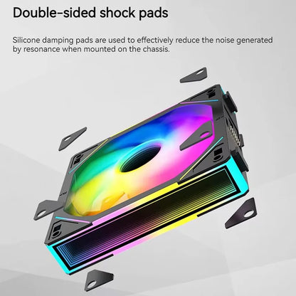 Festival Promotion 120mm PC Fan Rainbow RGB High Cooling Performance Quiet Gaming Computer Case Fan 2026 New Arrival Cooler For