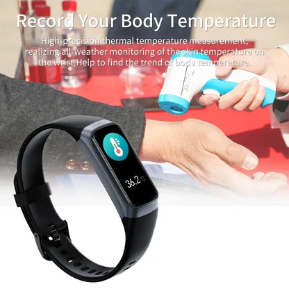 LIGE Amoled Smart Watch Men Smart Band Women Heart Rate Blood Smartwartch Waterproof Smart Bracelet Sport Fitness Tracker 2026 - Urbizia