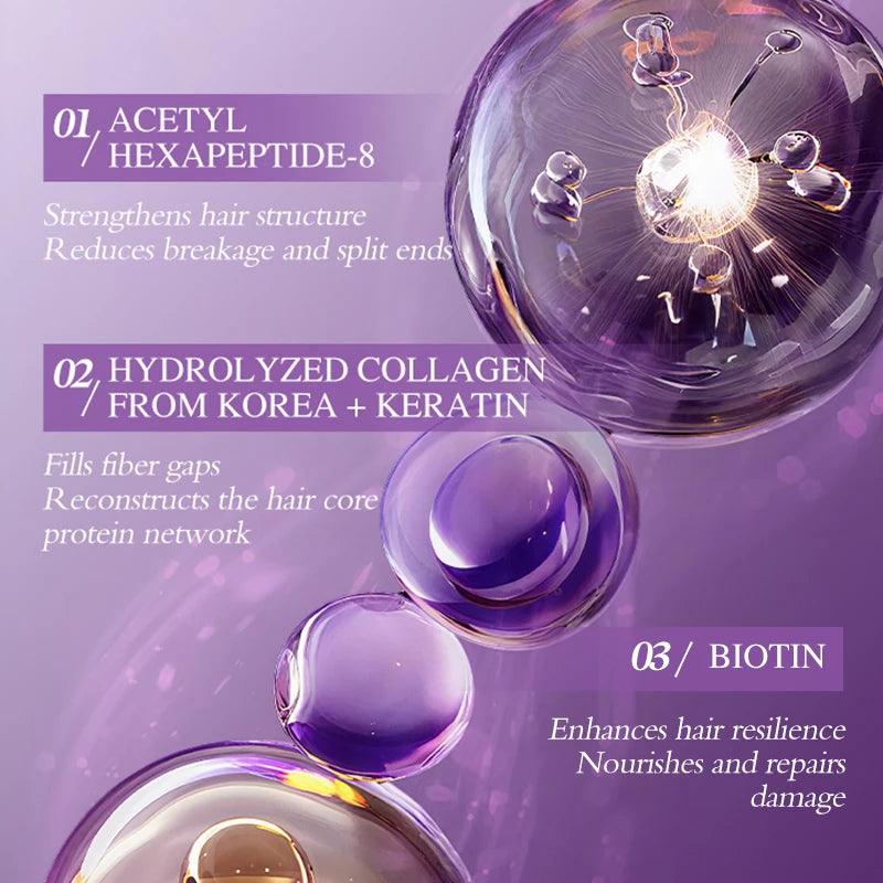 Keratin Hair Mask Magical 5 Second Repair Damage Frizzy Soft Smooth Shiny Hair Deep Moisturize Hair Treat Repair Hair Care Mask