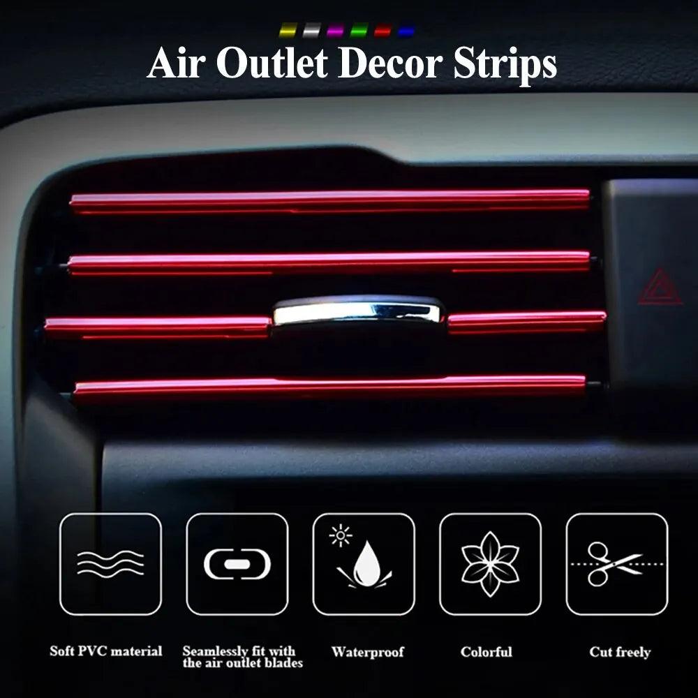 Car AC Outlet U-Shape Trim Strips & Door Edge Protector – 10pcs