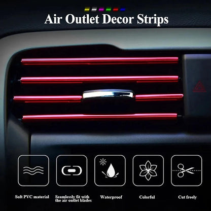 Car AC Outlet U-Shape Trim Strips & Door Edge Protector – 10pcs