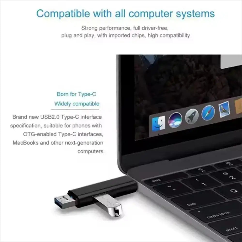 5 in 1 USB 2.0 Multifunction Type C USB Micro USB SD TF Memory Card Reader for Android Computer Dock OTG Type C Adapter