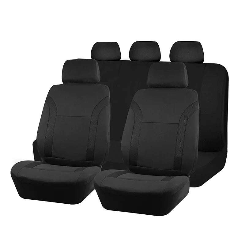 AUTO PLUS Sports Universal Polyester Car Seat Cover Set Fit Most Car Plain Fabric Bicolor Stylish Car Accessories Seat Protector