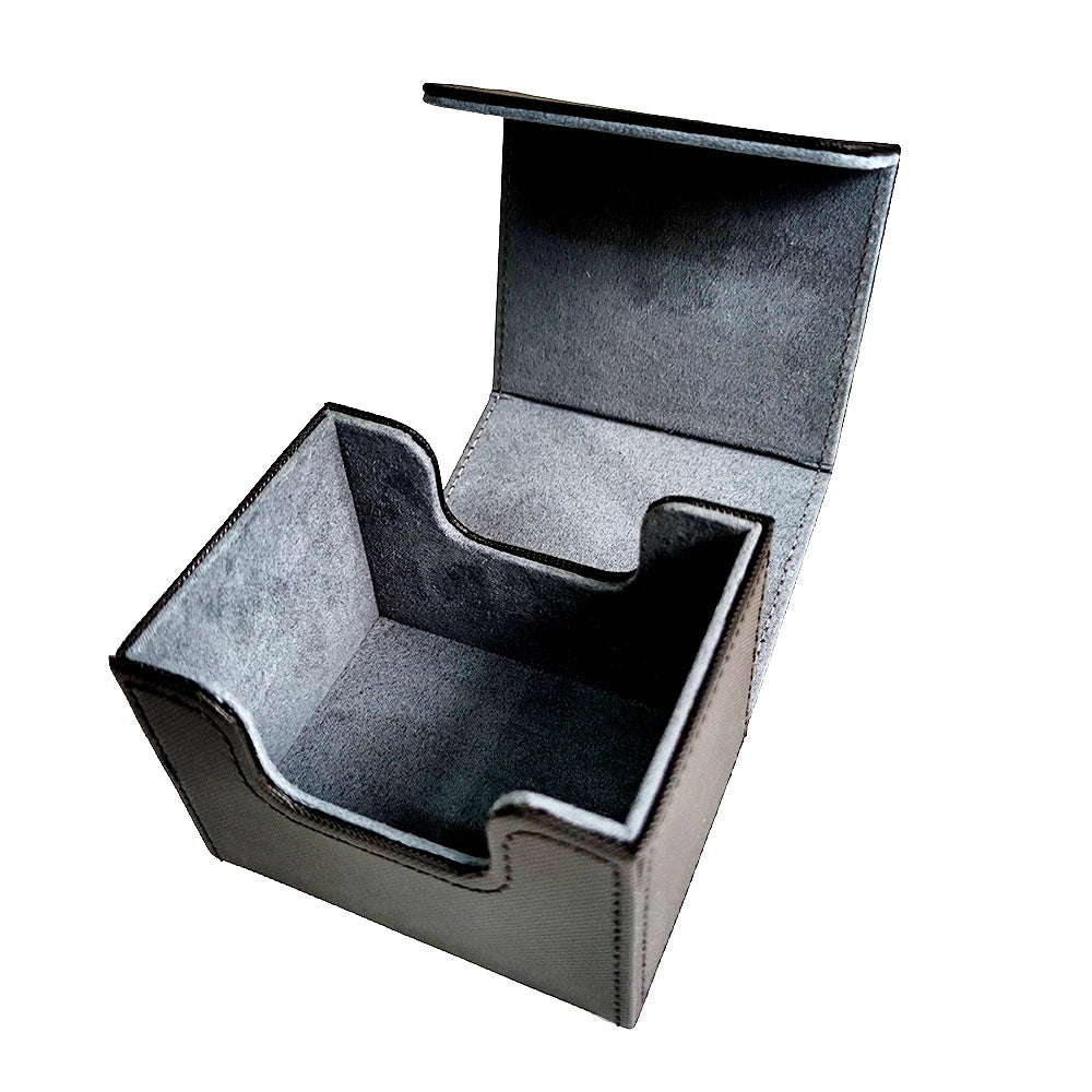 Premium Pu Leather Card Storage Box Large Capacity Sleek Minimalist Style For Sport Cards  Game Decks Durable Portable Organizer