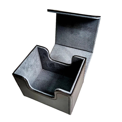 Premium Pu Leather Card Storage Box Large Capacity Sleek Minimalist Style For Sport Cards  Game Decks Durable Portable Organizer