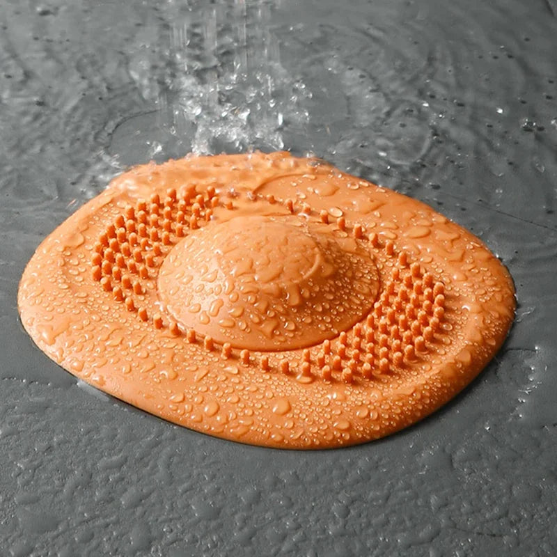 YITAPE 2PCS Silicone Bathroom Hair Catcher Deodorant Floor Drain Cover Anti-Clogging Shower Strainer Kitchen Sink Plug Stopper