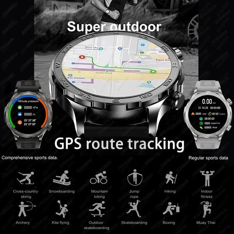 2026 New GPS Smart Watch Men AMOLED Screen Always Show Time Heart Rate IP68 Waterproof Bluetooth Call Sports Fitness Smart Watch - Urbizia