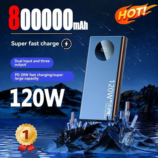 80000mAh 120W Super Fast Charging Power Bank Portable