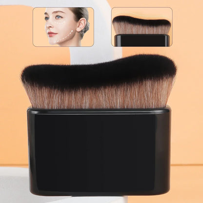 Foundation Brush, 1pcs Plastic Creative	wave Fit Perfectly Cosmetic Brush	at home or On-the-Go - Urbizia