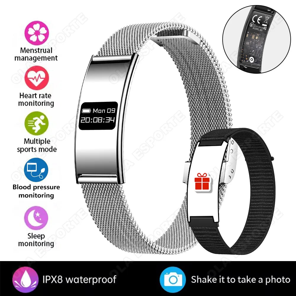2026 New Smart Bracelet Ultra-thin Heart Rate Blood Oxygen Sleep Monitor IPX8 Waterproof Smart Watch Sports Women Men Smart Band