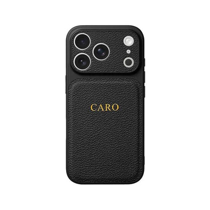 Personalized Initial Letter Leather iPhone Case