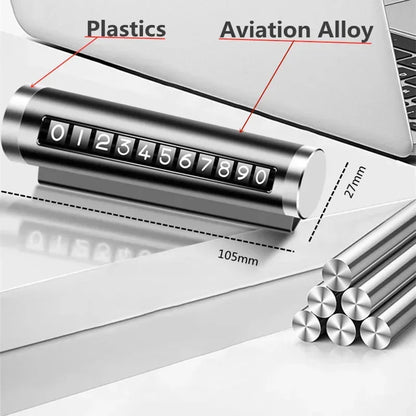 Adjustable Car Temporary Parking Number Plate – Aluminum Alloy - Urbizia