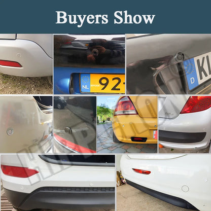 Hippcron Car LED Parking Sensor Kit 4 Sensors 22mm Reverse Radar Sound Alert Indicator System 8 Colors