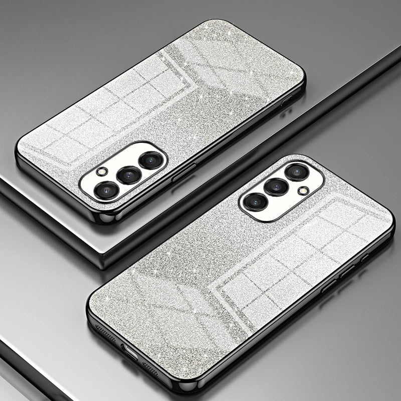 FLYKYLIN Luxury Gradient Glitter Bling Plating Case For Samsung Galaxy S24 S23 S21 Fe S22 Plus Ultra 5G Soft Silicone Back Cover
