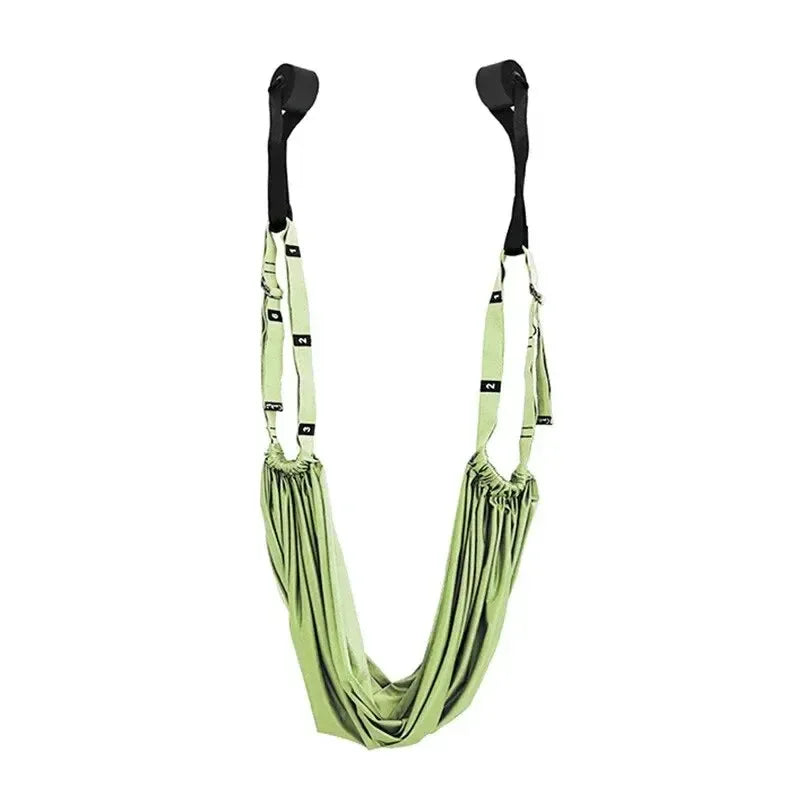 Adjustable Aerial Yoga Strap Elastic Stretch Door Hanging Yoga Belts Hammock Swing Fitness Handstand Rope Training Device Women - Urbizia