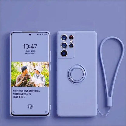 Silicone Ring Holder Kickstand Case for Samsung Galaxy
