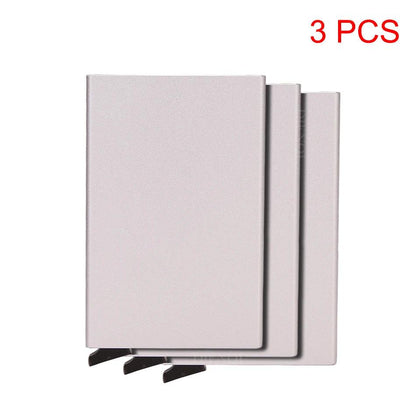 Rfid Smart Wallet Card Holder Metal Thin Slim Men Women Wallets Pop Up Minimalist Wallet Small Black Purse Vallet Walets for Men