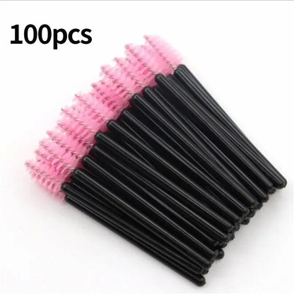 100pcs Disposable Eyelash Spoolie Brushes