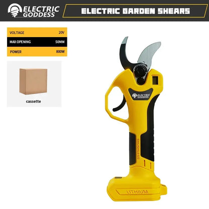 Electric Goddess Brushless 50mm Electric Pruning Shear Cordless Fruit Tree Bonsai Electric Scissors For Dewalt 20V Battery Pin - Urbizia