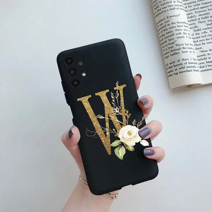 Flower Alphabet Soft TPU Case for Samsung Galaxy A Series