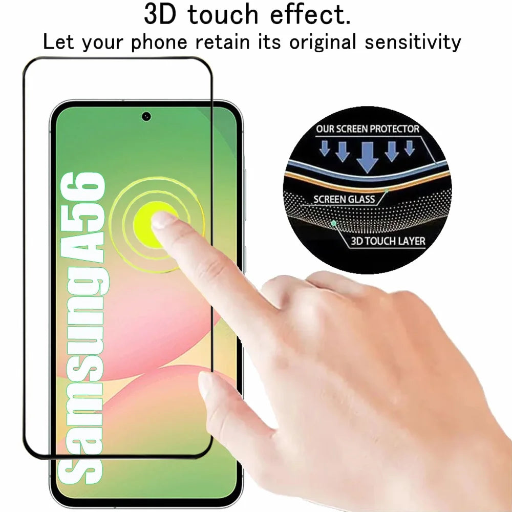 2/4PCS Cristal Templado For Samsung Galaxy A56 A55 A54 A53 Tempered Glass For Samsung A17 A27 A37 A57 A36 A26 A16 Screen Protector Samsung S26 S25 S24 Ultra Phone Protective Film