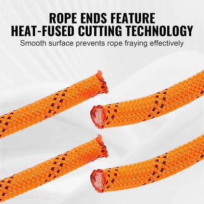 SucceBuy 120ft Dual-Weave Polyester Cord 3/8 1/2in 48-Strand Multi-Use Rope for Arborist Activities Outdoor Adventures Versatile