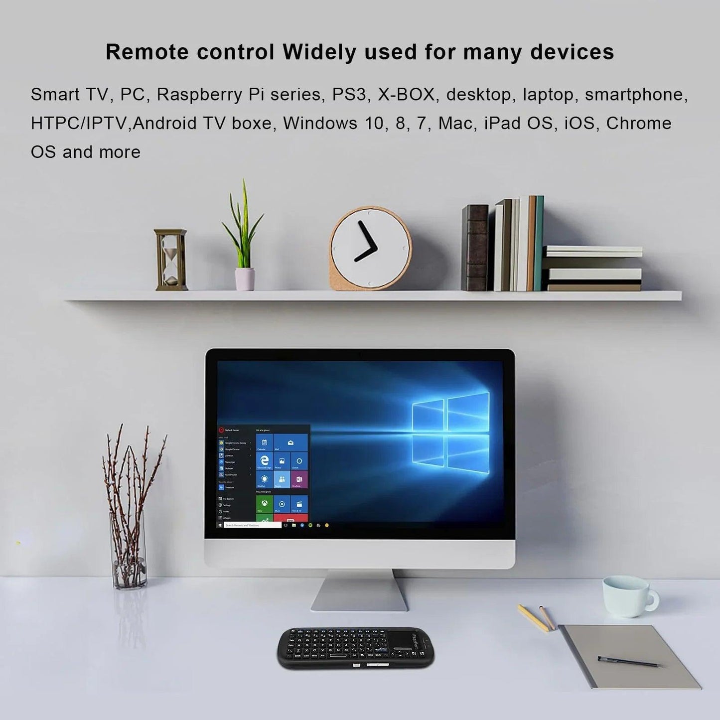 iPazzPort Mini Bluetooth＆ 2.4GHz Wireless Keyboard with Touchpad MouseCombo for Android TV Box/PC/Tablet/PS4/Raspberry Pi 3/HTPC