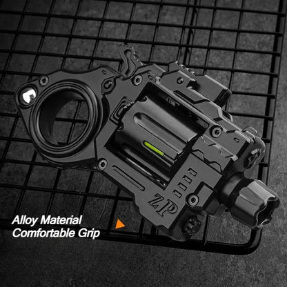 One Hand Spin Alloy Revolver Fidget Toy with 20 Bullets