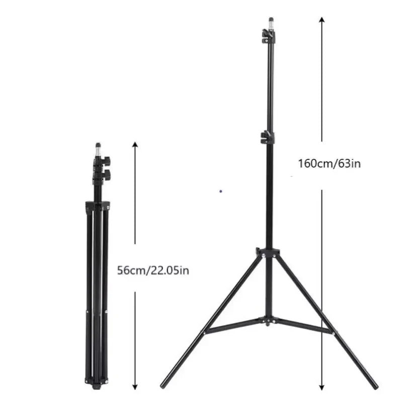 Foldable 56cm-160cm Extendable Mobile phone live support photo tripod multi-functional video recording selfie landing tripod