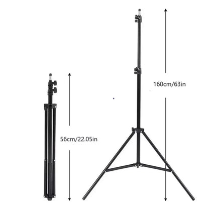 Foldable 56cm-160cm Extendable Mobile phone live support photo tripod multi-functional video recording selfie landing tripod