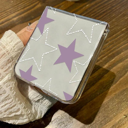 Transparent Star Folding Case for Samsung Galaxy Z Flip Series