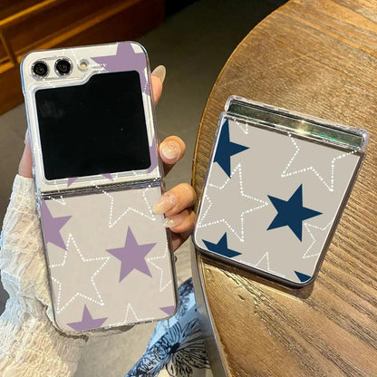 Transparent Star Folding Case for Samsung Galaxy Z Flip Series