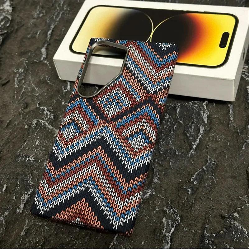 Carbon Fiber MagSafe Case with Alloy Lens Protection for Samsung Galaxy