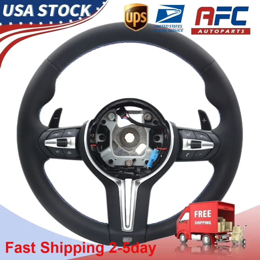 Leather Steering Wheel For BMW F20 F21 F22 F23 F32 F06 F12 F01 F02 F30 F31 F34 F10 F11 F07 1 3 5 7 Series Parts Racing Wheel