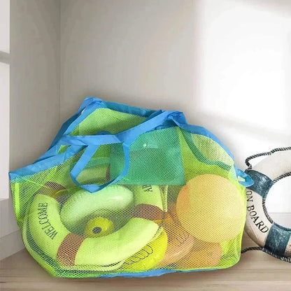 Kids Portable Beach Bag Anti-Sand Waterproof Toy Storage Net Large Capacity Mesh Travel Towel Outdoor Bag