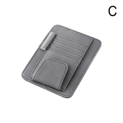 Car Sun Visor Organizer Multi-Pocket Business Card Storage Management Sunglasses Holder Visor Accessories Auto Interior - Urbizia