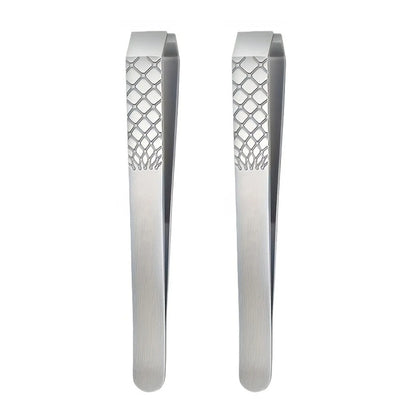 1/2pcs High-Quality Stainless Steel Finger Grip Tweezers Specialized for Hair Removal Slant Tip Eyebrow Tweezers Beard and Hair