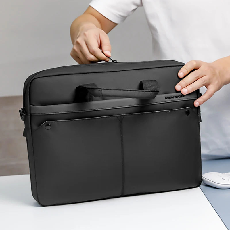 MARK RYDEN Multi-purpose Laptop Briefcase Water Repellent Commuter Bag with Trolley Sleeve