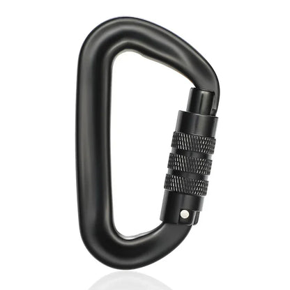 CLIWIZ 12KN Professional D-Shaped Aluminum Carabiner Key Hooks lip Camping Keyring Snap Hook Outdoor Hiking Tool