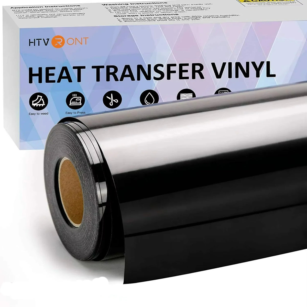 HTVRONT 12"X20ft/50ft/30x1500cm Heat Transfer Vinyl Roll for T-shirt Sticker Craft Iron on DIY PU HTV Film For Printing Clothing