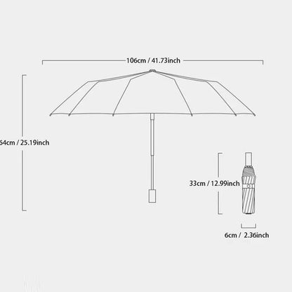 24-Bone Reinforced Windproof Umbrella – Men & Women - Urbizia