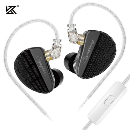 KZ Symphony Dynamic Headphones, HIFI, DJ Gaming Headsets, self-designed planar driver, Highsets-Performance