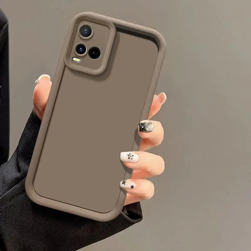 For vivo Y33s 4G Case VIVO Y33t 4G Phone Case VIVO Y21 2021 Y21S Y21A Y21G Anti Fall Prevention Luxury Candy Matte Soft Cover